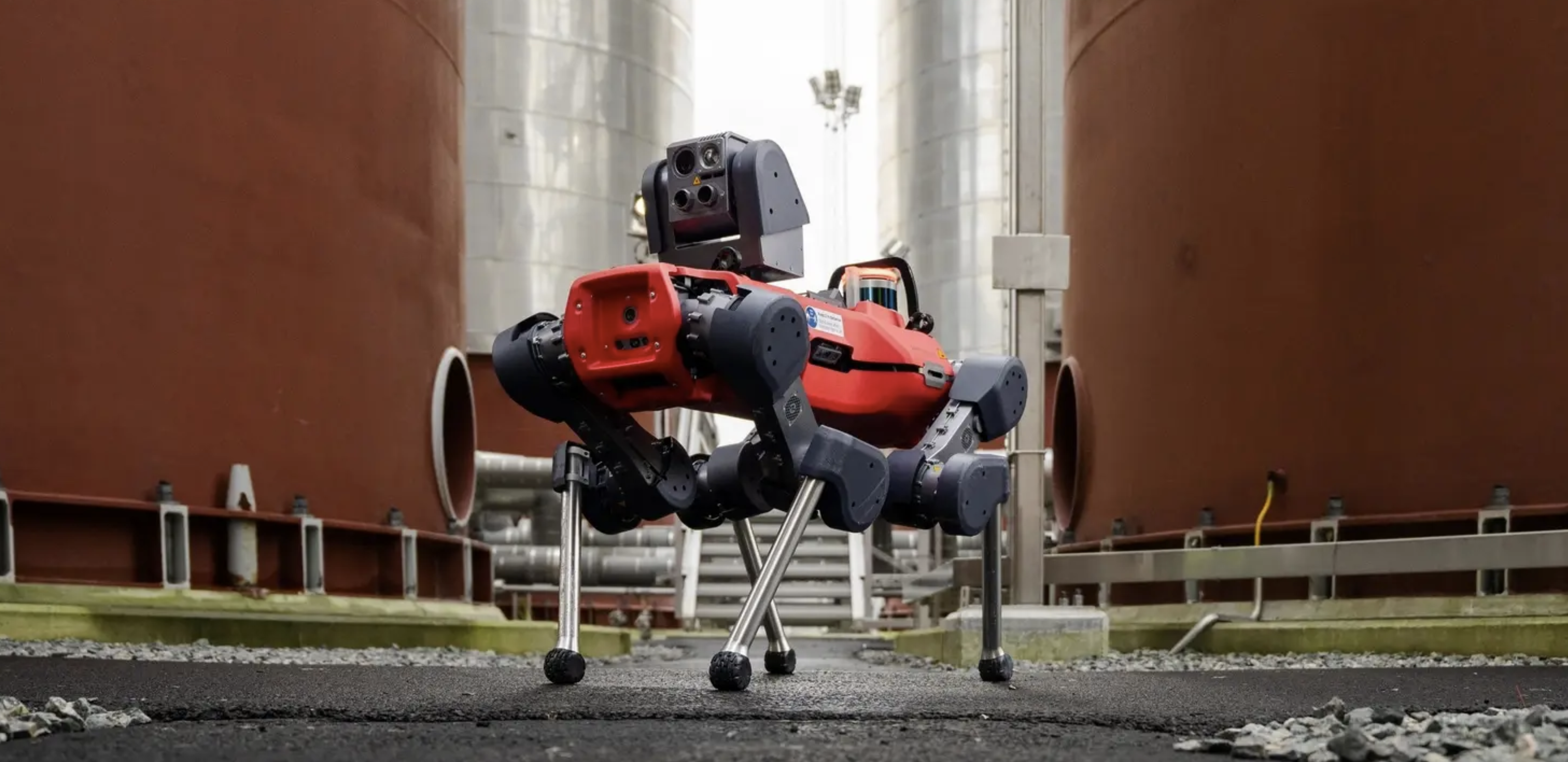 Equinor robot dog inspecting an onshore terminal